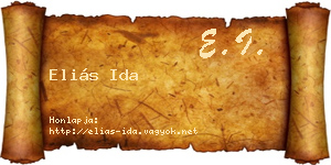 Eliás Ida névjegykártya